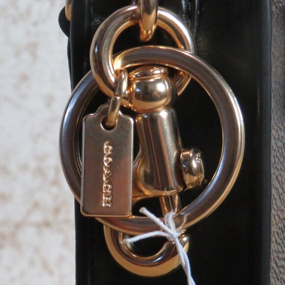 Coach North South Mini Tote Bag Charm (Walnut) - Picture 3 of 4
